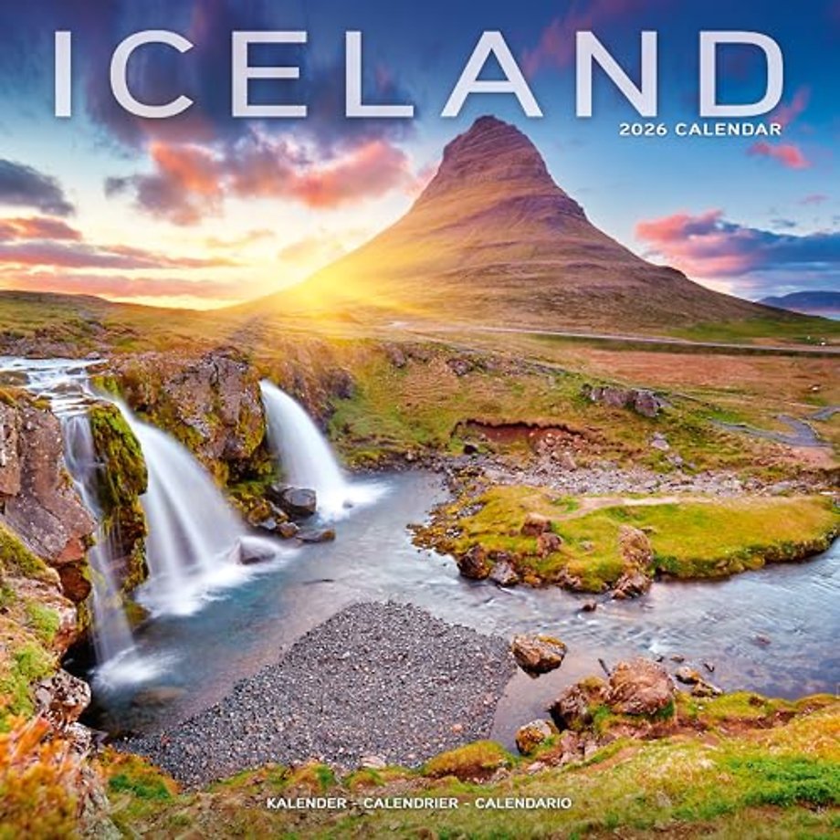 Iceland Calendar 2026 Square Travel Wall Calendar - 16 Month