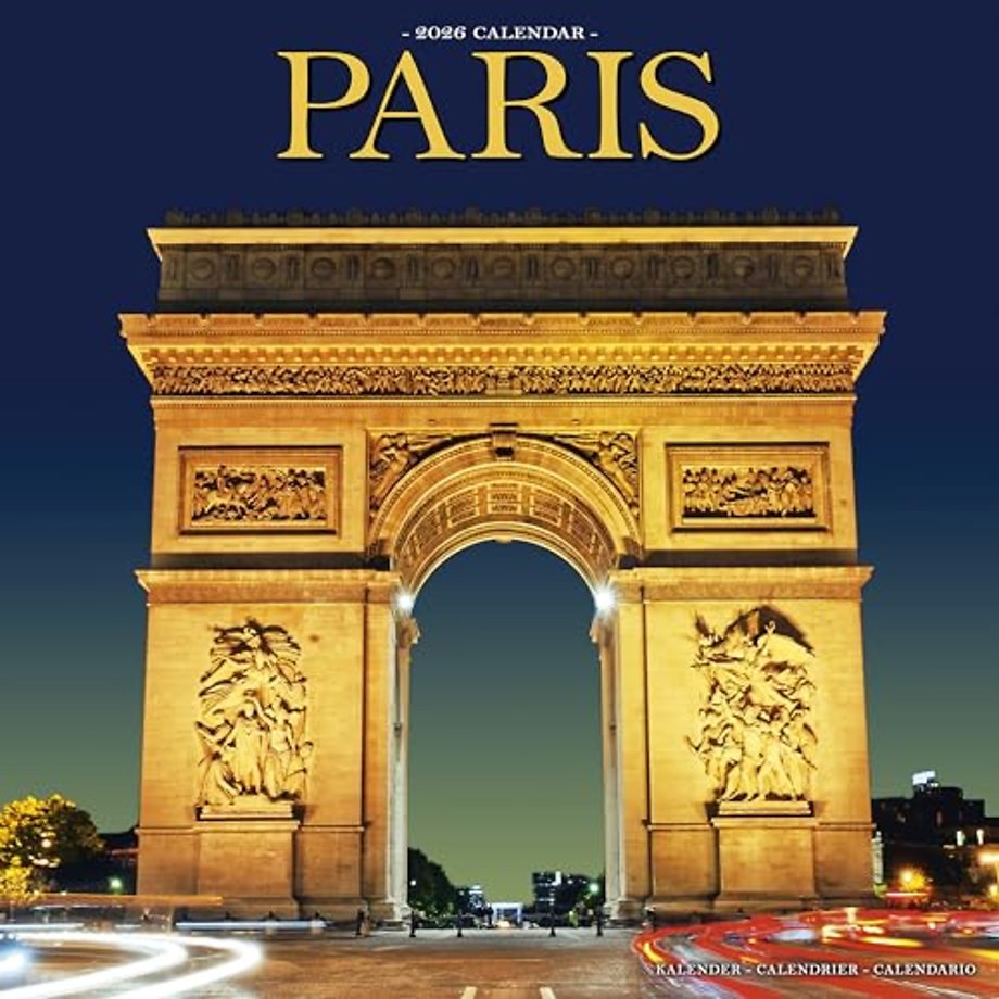 Paris Calendar 2026  Square Travel Wall Calendar - 16 Month