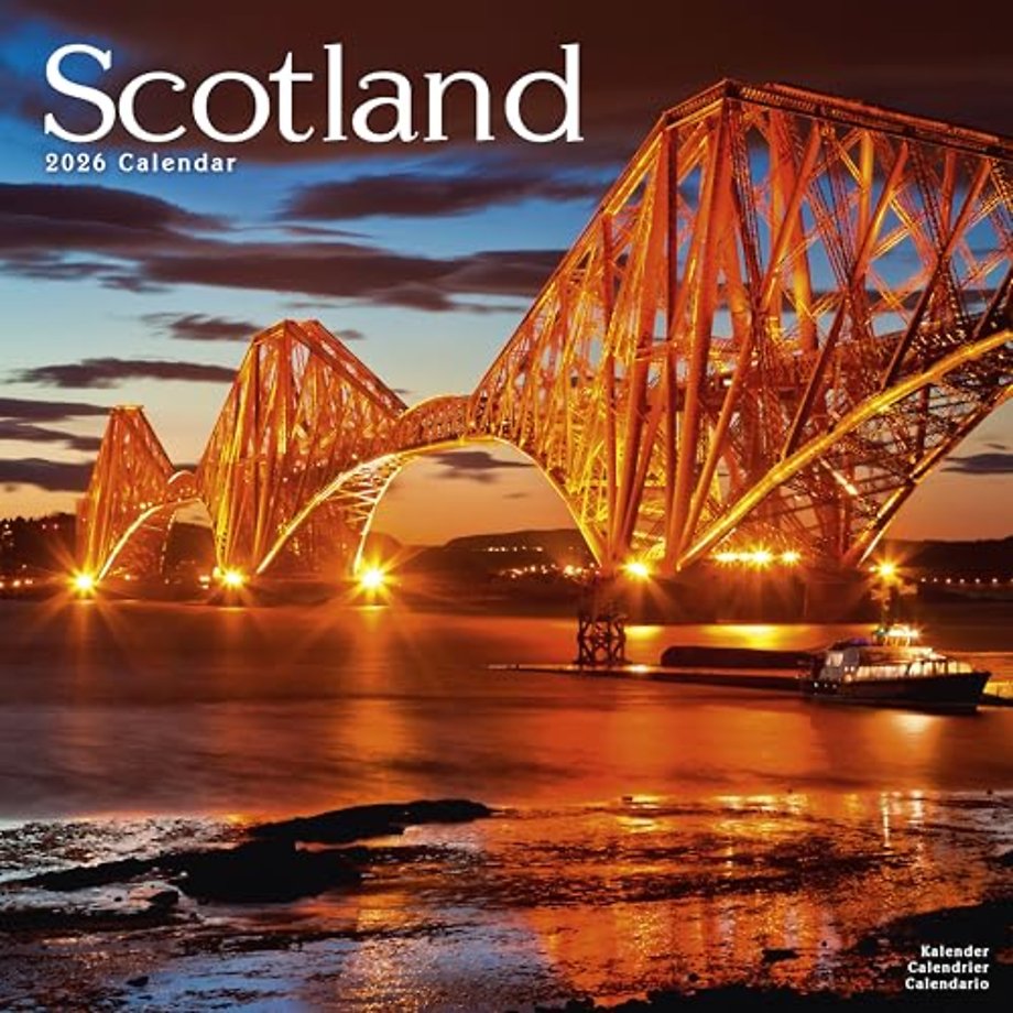 Scotland Calendar 2026 Square Travel Wall Calendar - 16 Month