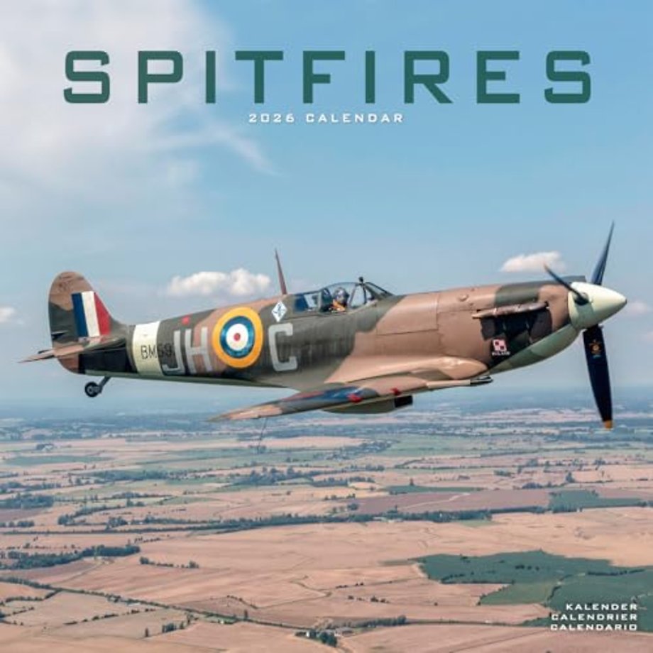 Spitfires Calendar 2026  Square Plane Wall Calendar - 16 Month