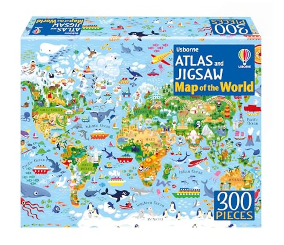 Atlas and Jigsaw Map of the World
