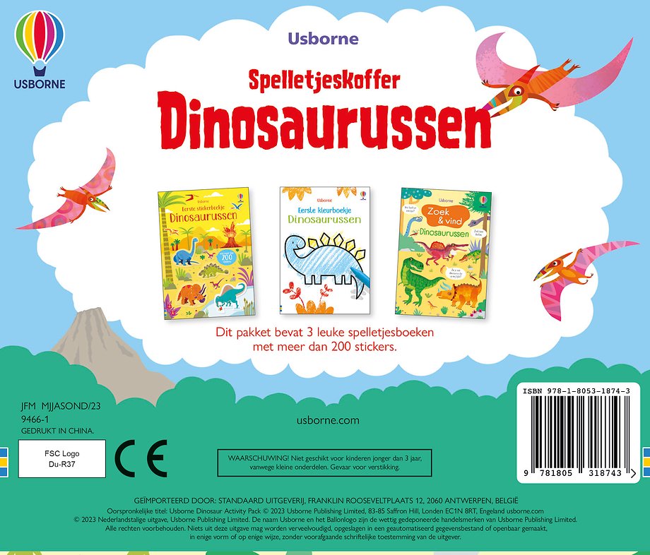 Spelletjeskoffer Dinosaurussen