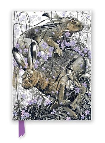 Martin Truefitt-Baker: Hares in Meadow Cranesbill (Foiled Journal)