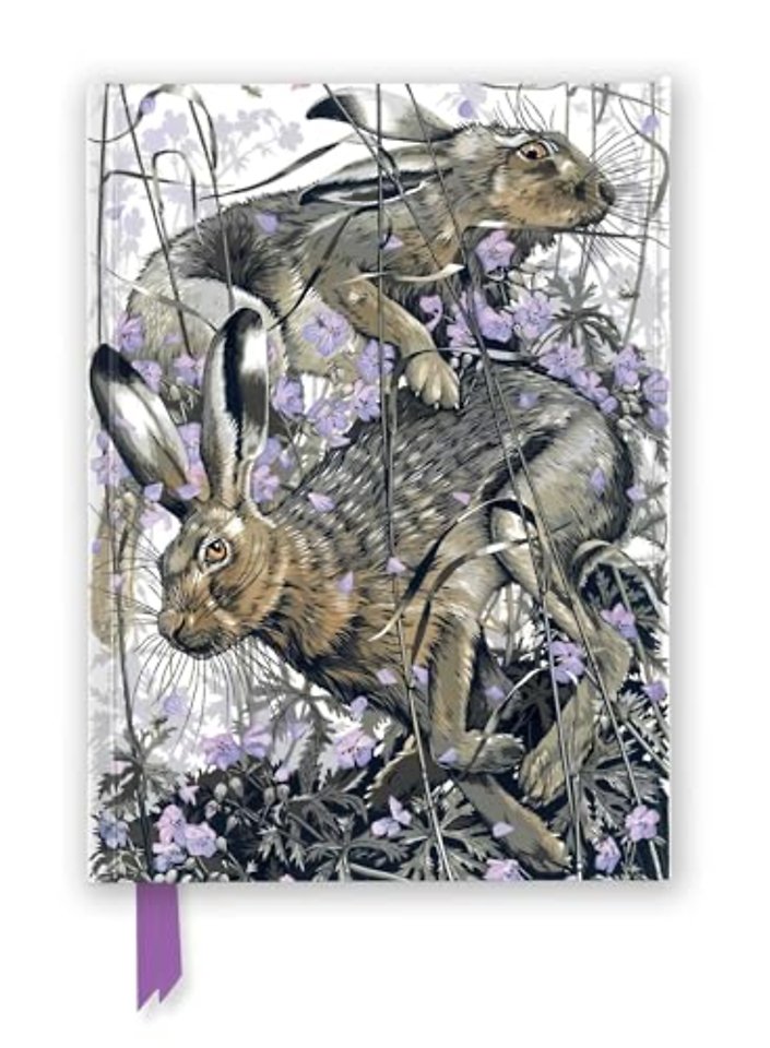 Martin Truefitt-Baker: Hares in Meadow Cranesbill (Foiled Journal)