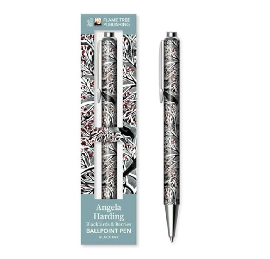 Angela Harding: Blackbirds and Berries Boxed Decorative Ballpoint Pen