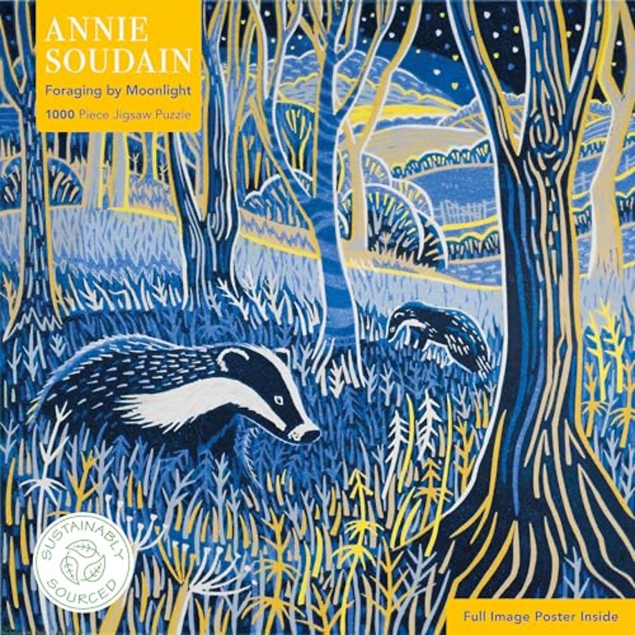 Adult Sustainable Jigsaw Puzzle Annie Soudain: Foraging by Moonlight