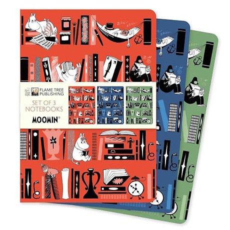 Moomin Bookshelves Set of 3 Standard Notebooks