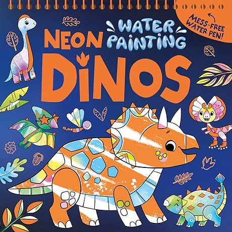 Neon Water Painting Dinos