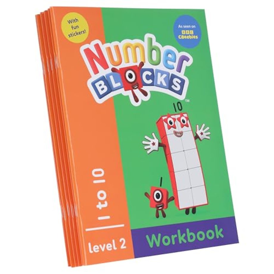 Numberblocks & Alphablocks Orange Level Workbook Set (6 books)
