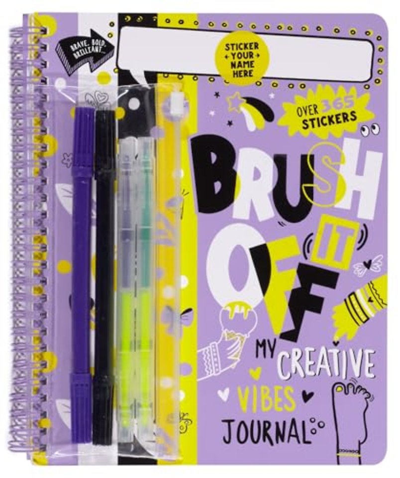 Personalised Journals: Brush It Off: My Creative Vibes Journal