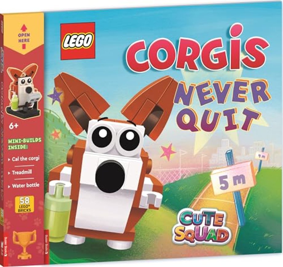 LEGO® Books: Cute Squad: Corgis Never Quit (with corgi mini-build and over 55 LEGO® elements)