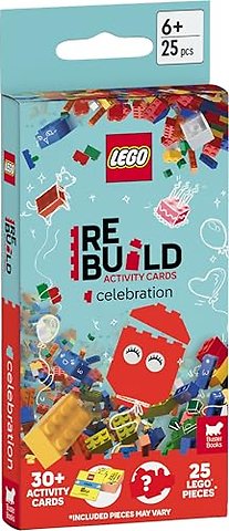 LEGO® Books: ReBuild Activity Cards: Celebration (with over 30 activity cards and 25 LEGO elements)