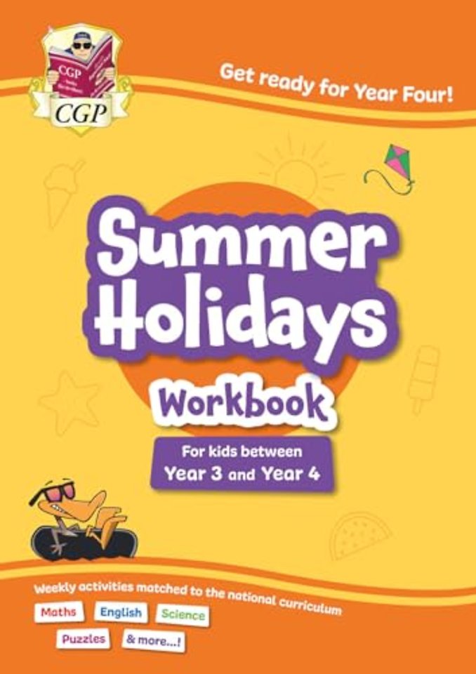 CGP Summer Holidays Activity Workbook - for kids between Year 3 and Year 4 (ages 7-8)
