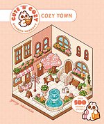 Cute 'n' Cozy Sticker Therapy: Cozy Town