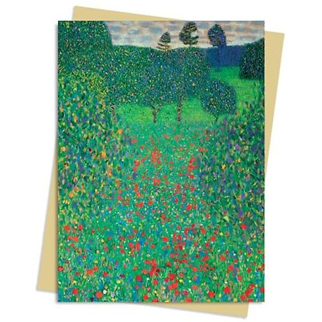 Gustav Klimt: Poppy Field Greeting Card Pack