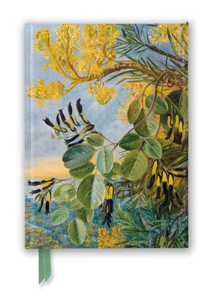 Kew Gardens: Marianne North: Flowers of the Flame-Tree and Yellow and Black Twiner, West Australia (Foiled Journal)