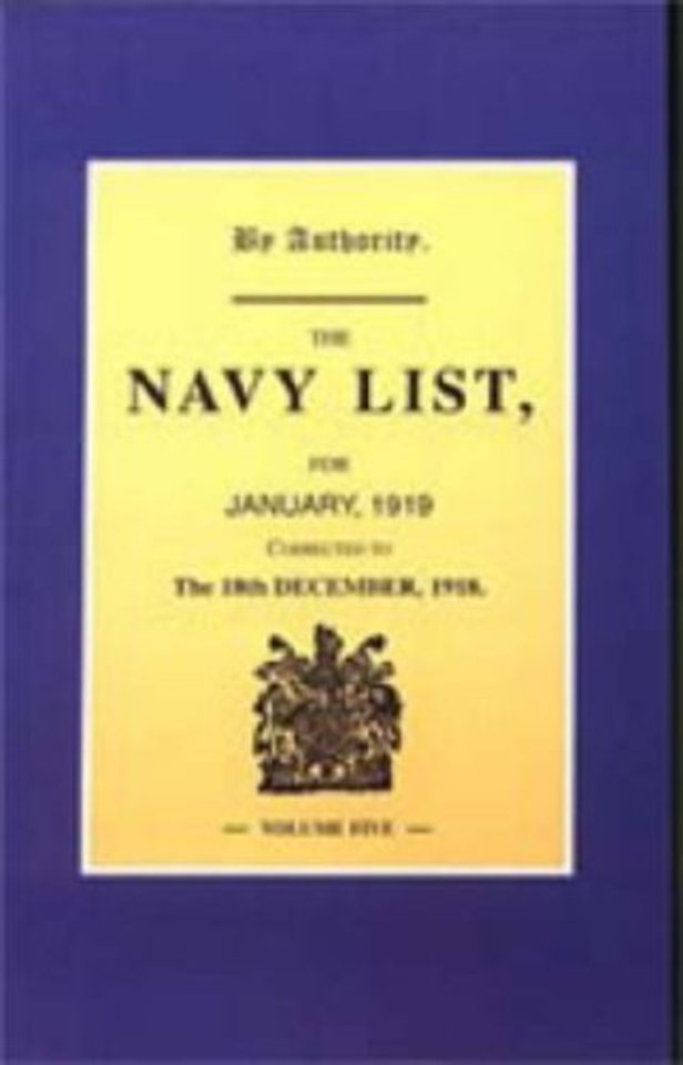 Navy List January 1919 (corrected to 18th December 1918)