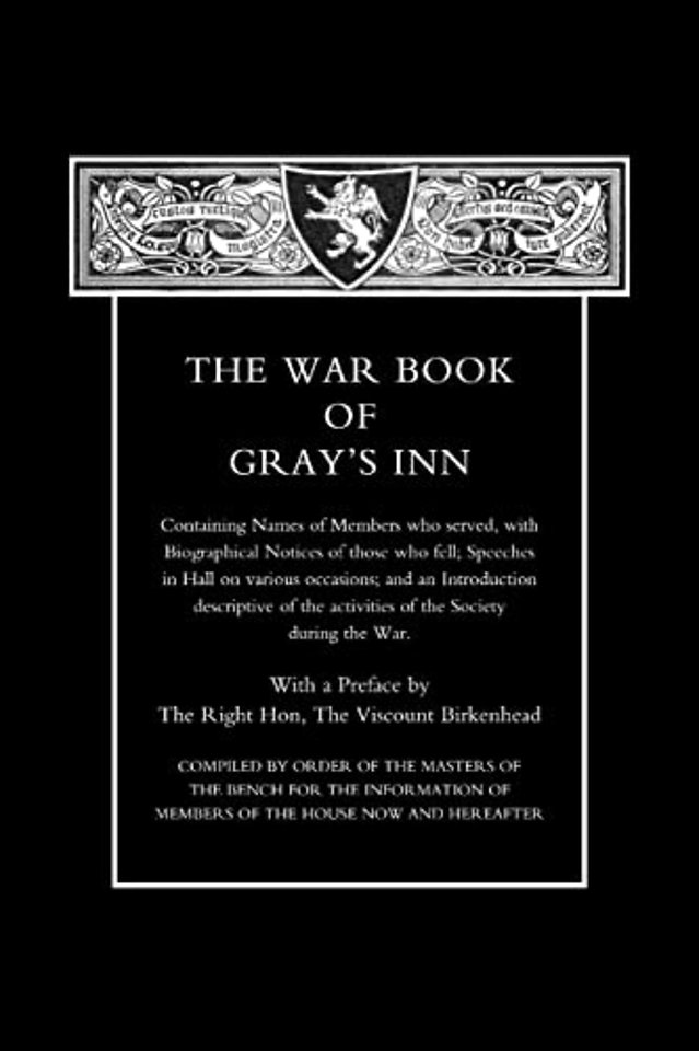 War Book of Gray's Inn