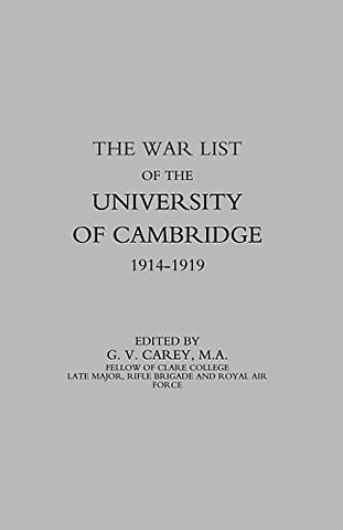 War List of the University of Cambridge 1914-1918
