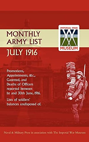 Supplement to the Monthly Army List July 1916