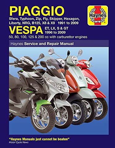 Piaggio (Vespa) Scooters (91 – 09)