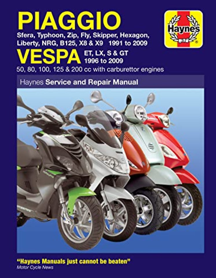 Piaggio (Vespa) Scooters (91 – 09)