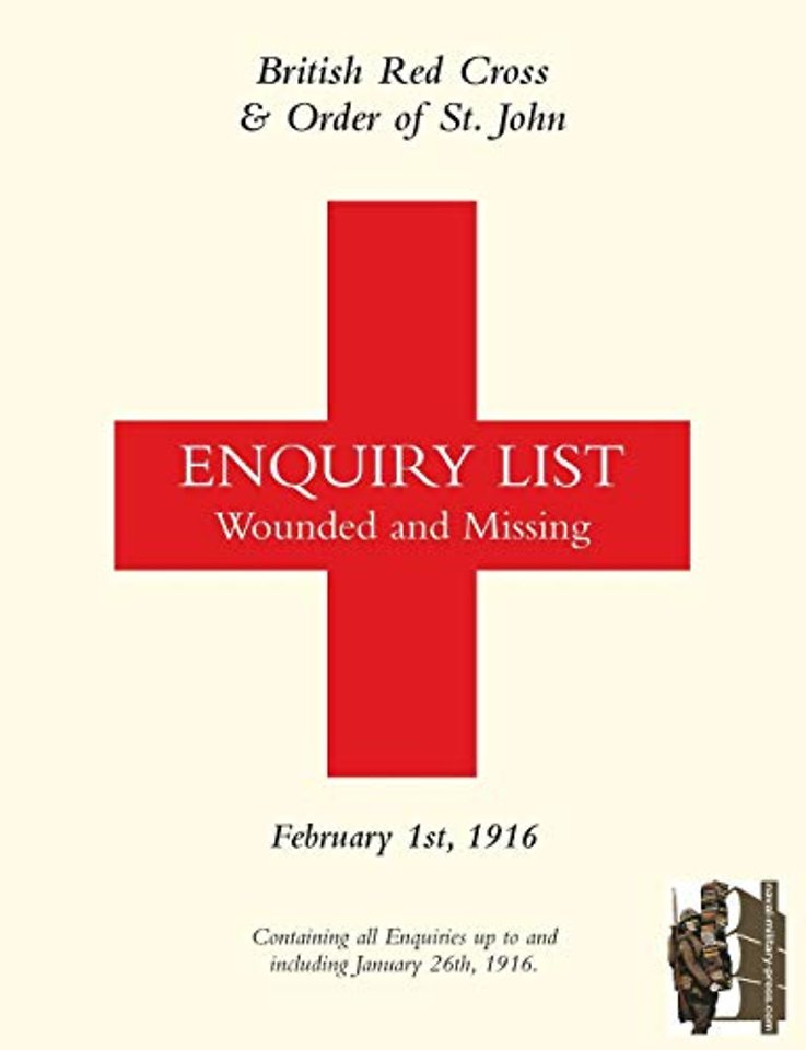 British Red Cross and Order of St John Enquiry List for Wounded and Missing
