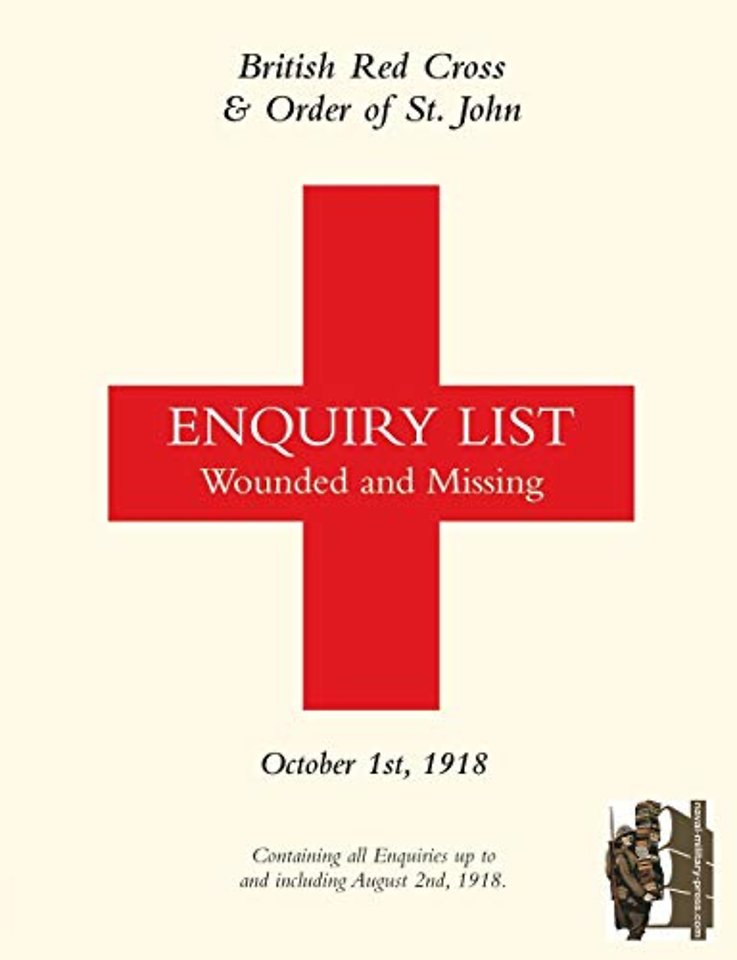 British Red Cross and Order of St John Enquiry List for Wounded and Missing