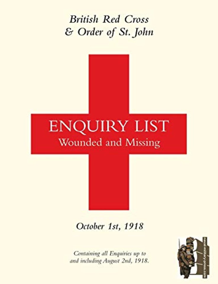 British Red Cross and Order of St John Enquiry List for Wounded and Missing