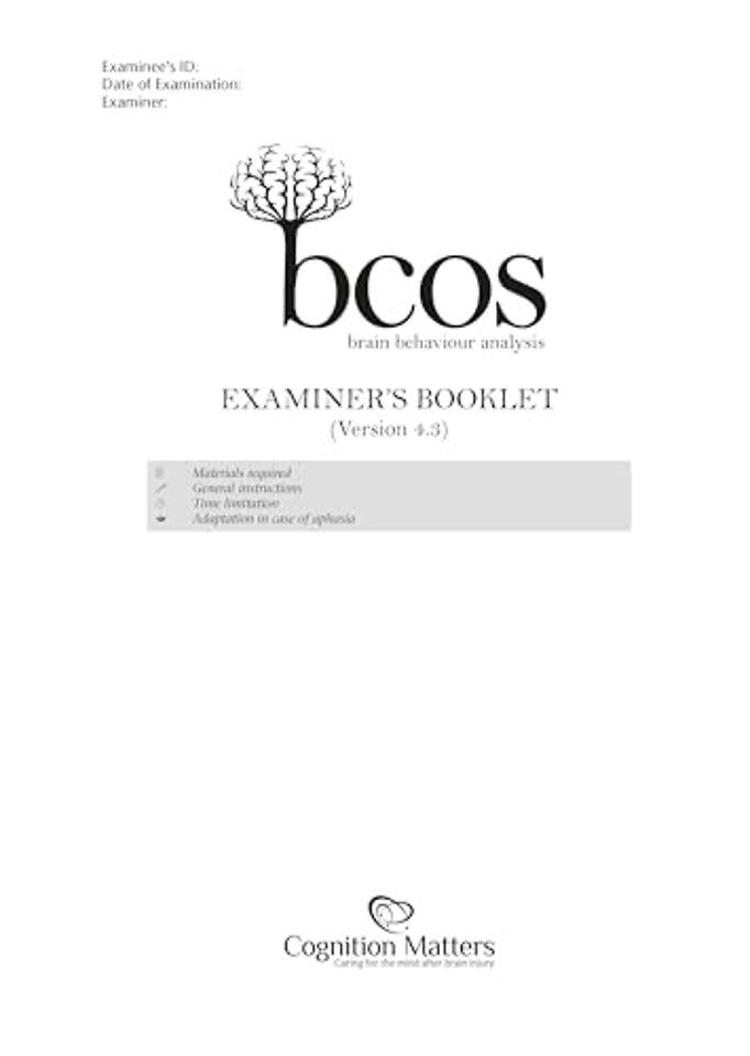 BCoS Cognitive Screen