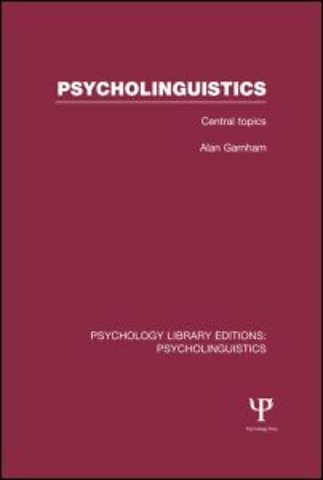 Psycholinguistics (PLE: Psycholinguistics)
