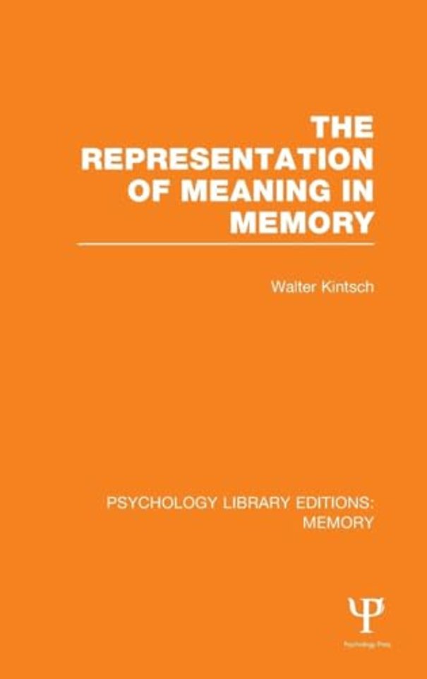 Representation of Meaning in Memory (PLE: Memory)