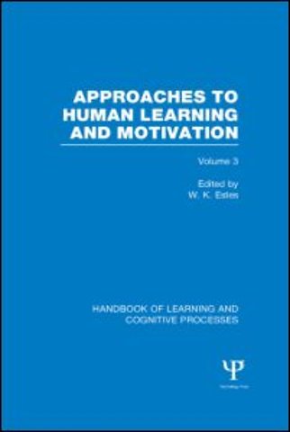Handbook of Learning and Cognitive Processes (Volume 3)