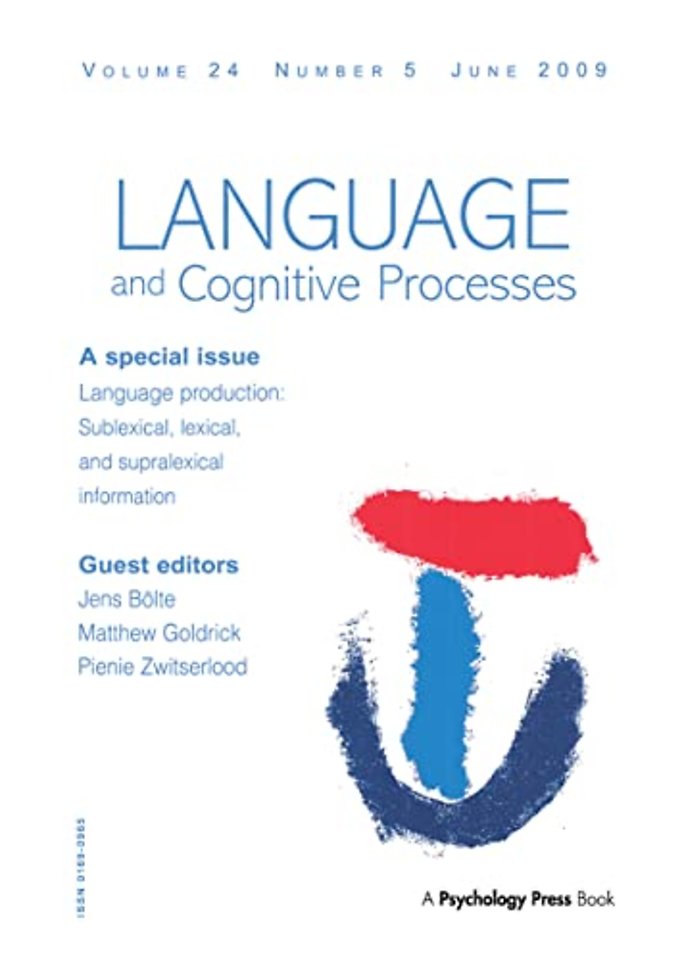 Language Production: Sublexical, Lexical, and Supralexical Information