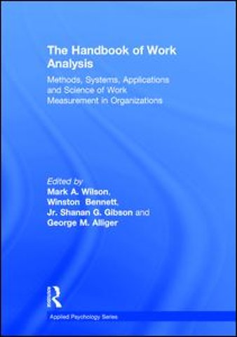 Handbook of Work Analysis