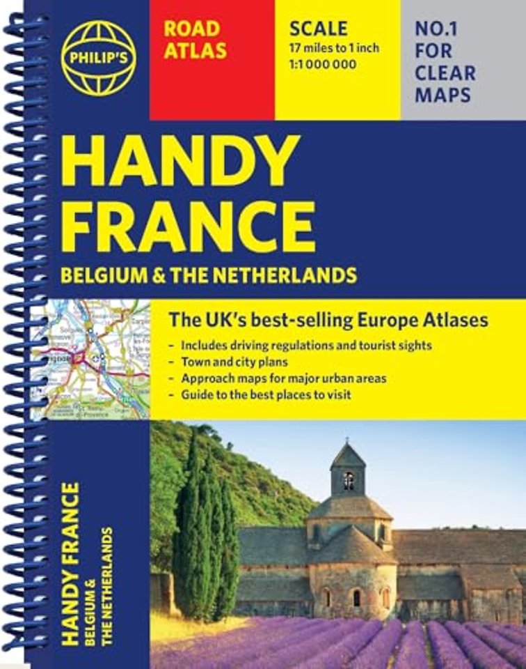 Philip's Handy Road Atlas France, Belgium and The Netherlands