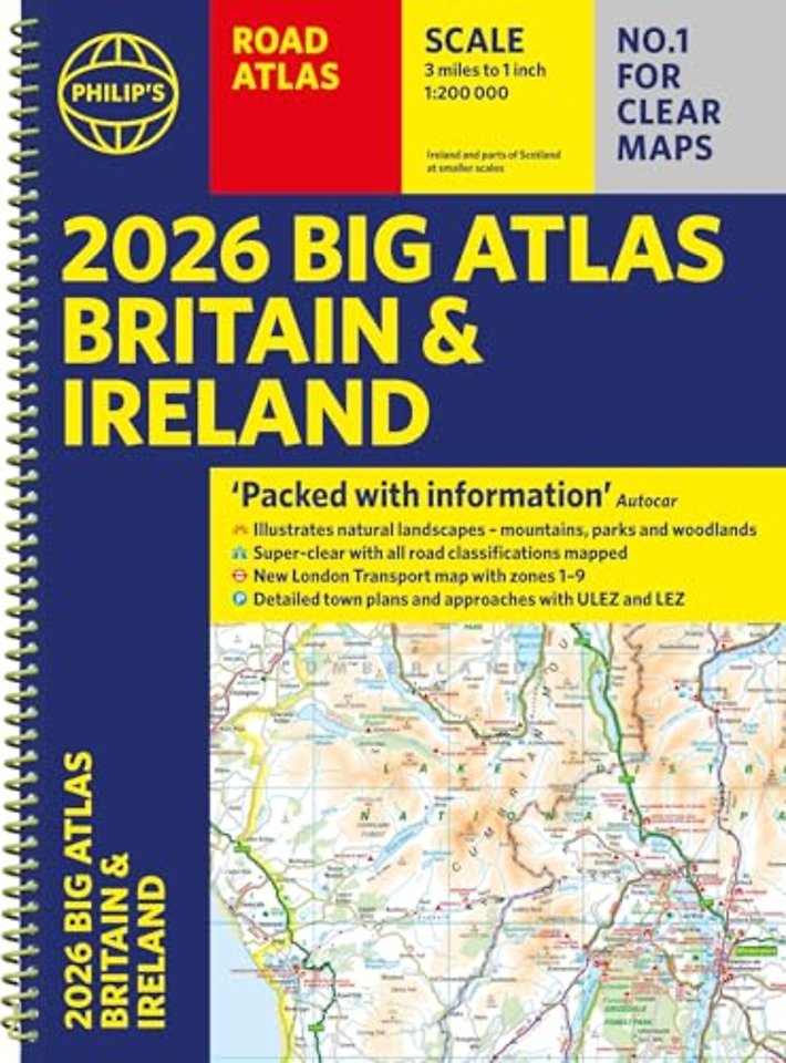 2026 Philip's Big Road Atlas of Britain & Ireland
