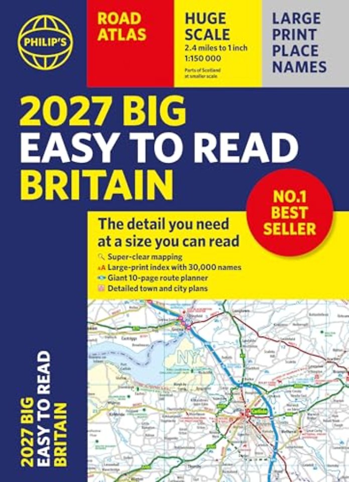 2027 Philip's Big Easy to Read Britain Road Atlas (A3 Paperback)
