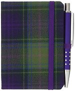 Waverley S.T. (S): Heather Mini with Pen Pocket Genuine Tartan Cloth Commonplace Notebook