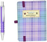 Waverley S.T. (S): Romance Mini with Pen Pocket Genuine Tartan Cloth Commonplace Notebook