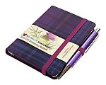 Waverley S.T. (S): Thistle Mini with Pen Pocket Genuine Tartan Cloth Commonplace Notebook
