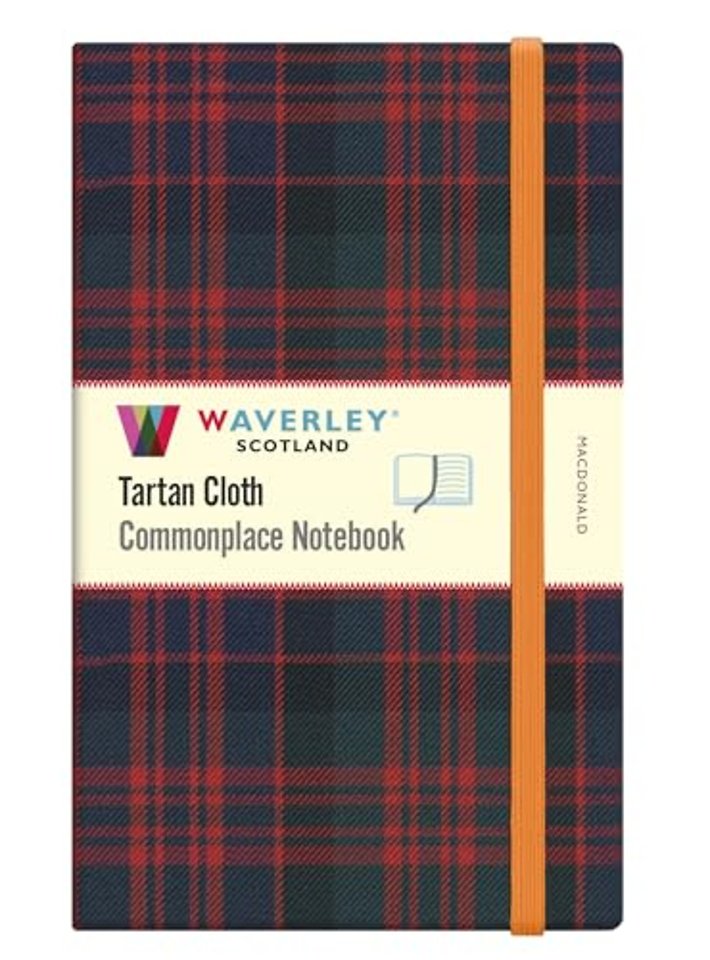 Waverley Commonplace Notebooks: MacDonald Tartan Cloth Large Notebook (21 x 13cm)