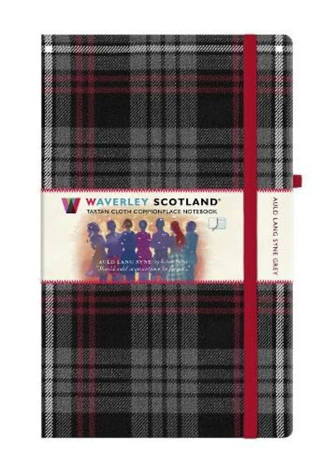 Auld Lang Syne Grey Tartan Notebook: Large 21cm x 13cm