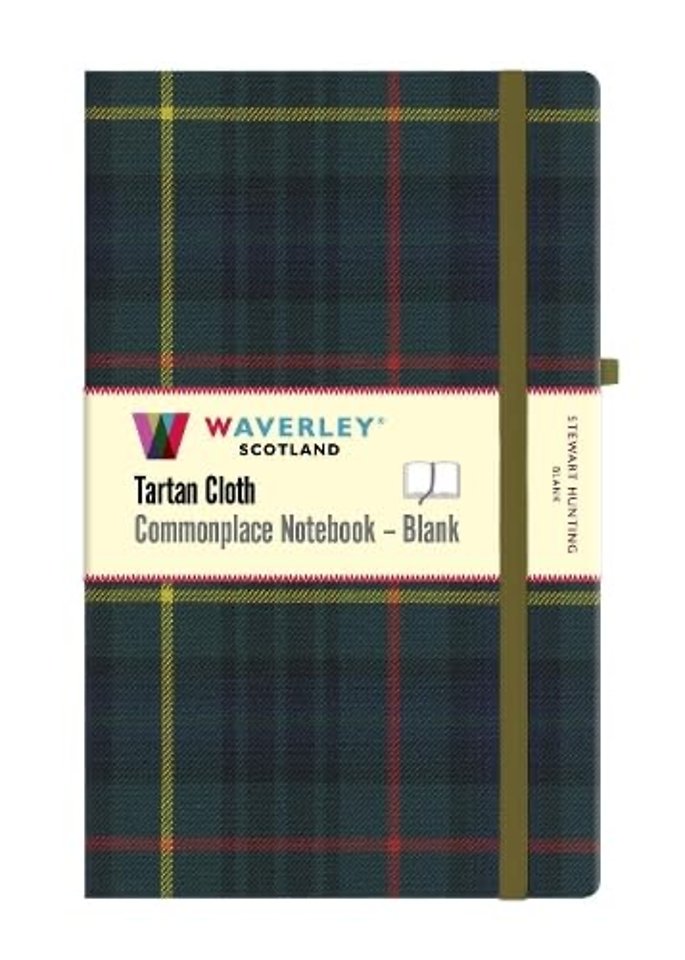 Stewart Hunting Tartan Blank Hardback Notebook: Large 21cm x 13cm