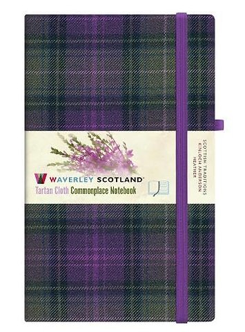 Waverley Heather Large Tartan Notebook (plain/lined alternately.hardback, 210x130mm)