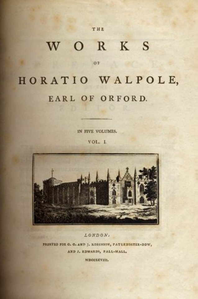 Works of Horatio Walpole, Earl of Orford