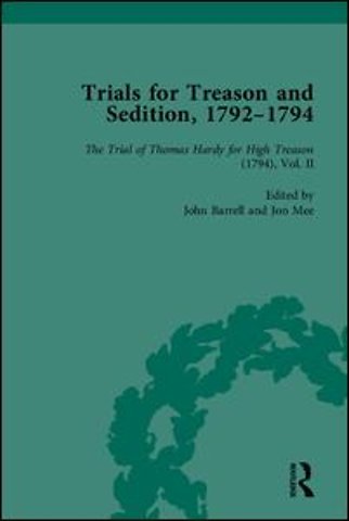Trials for Treason and Sedition, 1792-1794, Part I