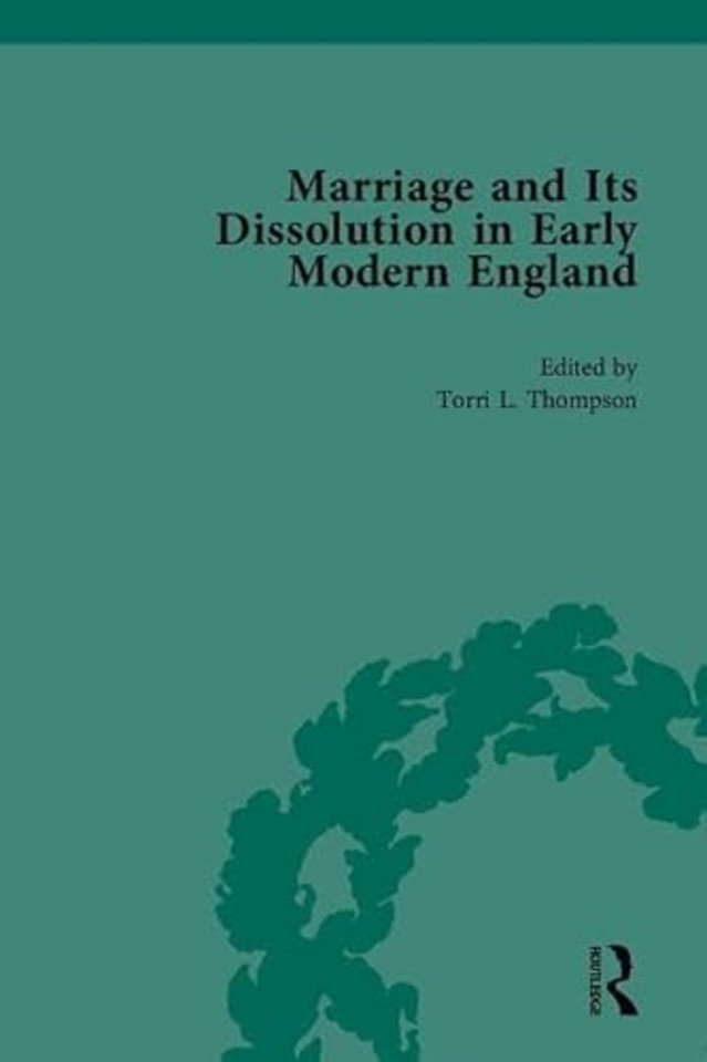 Marriage and Its Dissolution in Early Modern England