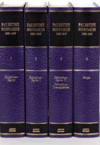 Palestine Boundaries 1833–1947 4 Volume Set Including Boxed Maps