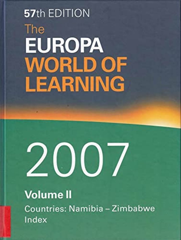 Europa World of Learning 2007 Volume 2